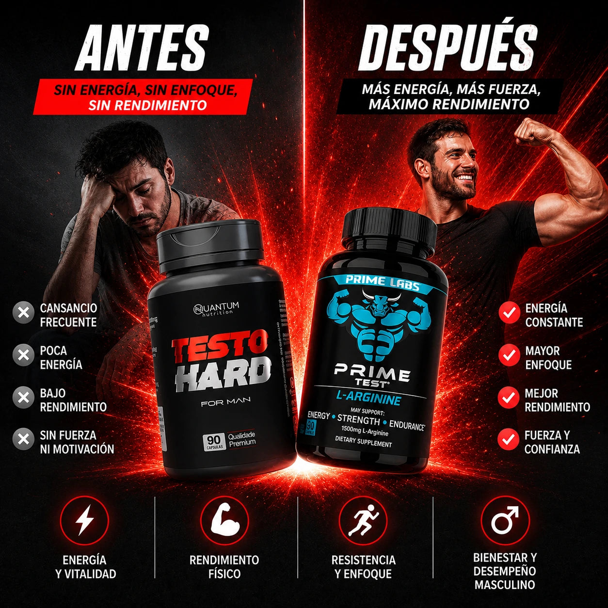 Testo Hard - ARGININA PRIME TEST - 🚚 Envío Gratis + Pago Contra Entrega